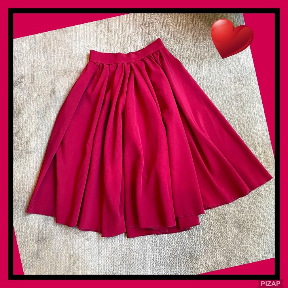 LONG RED DANCE SKIRT
